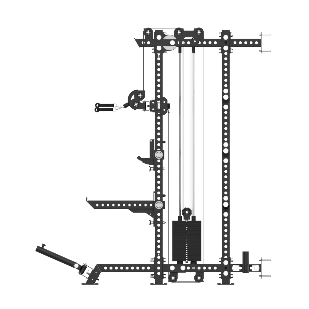 Wall-Mounted Half Rack With Dual Pulley - view 4